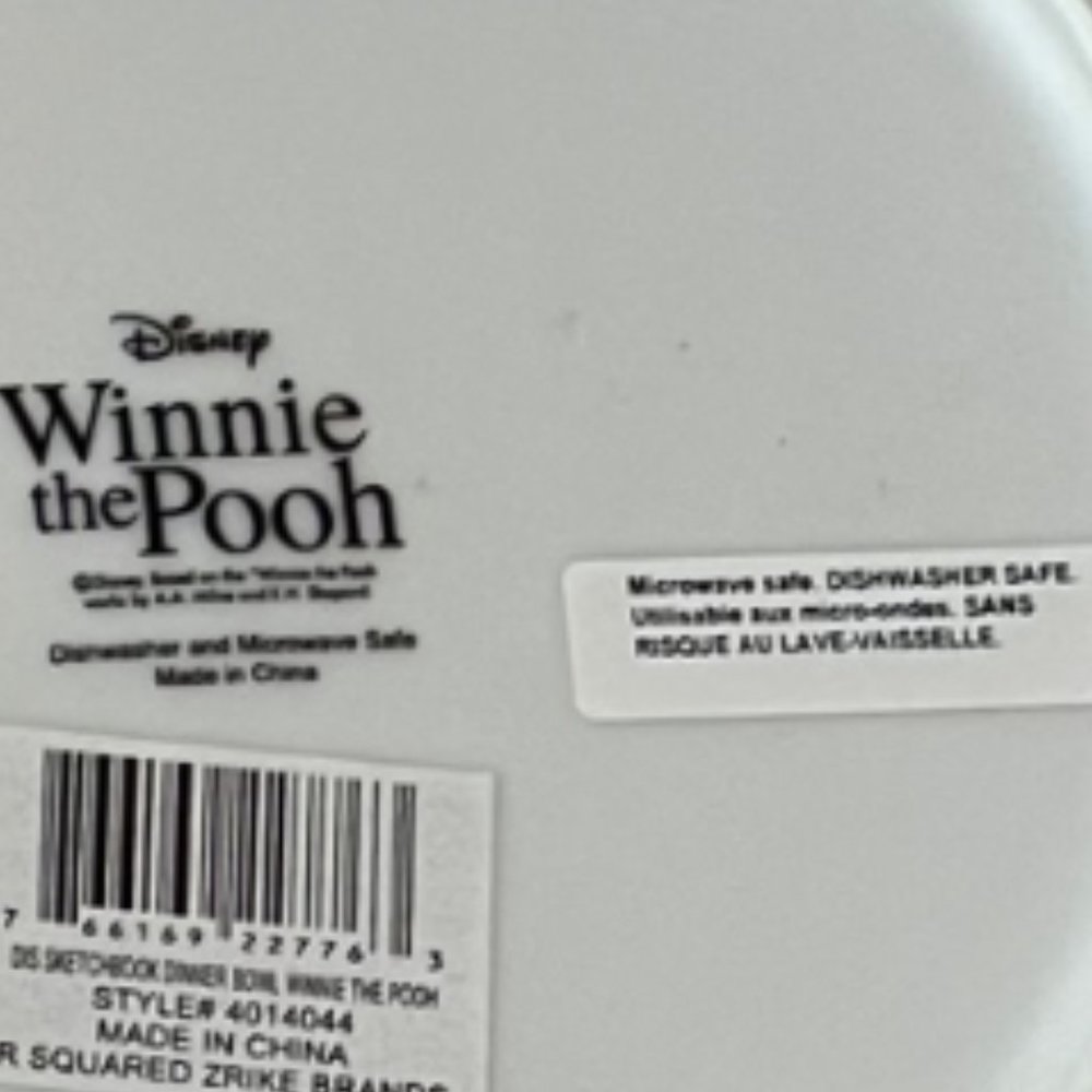 NEW! Disney Classic Winnie The Pooh Sketchbook Bowl, Dish - Picture 9 of 11